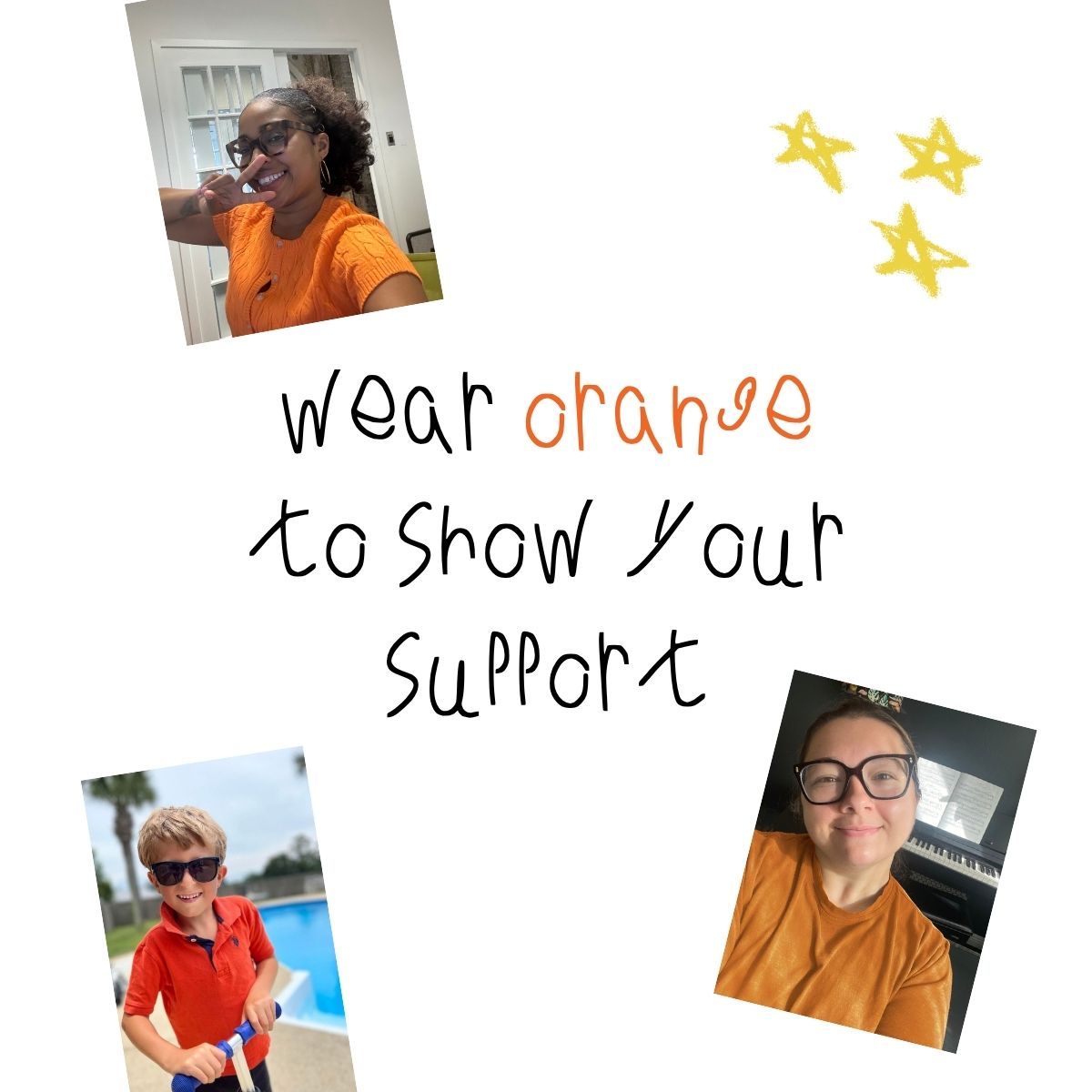 Wear orange to show your support