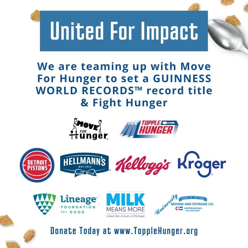 Topple Hunger and Move For Hunger campaign social post 10