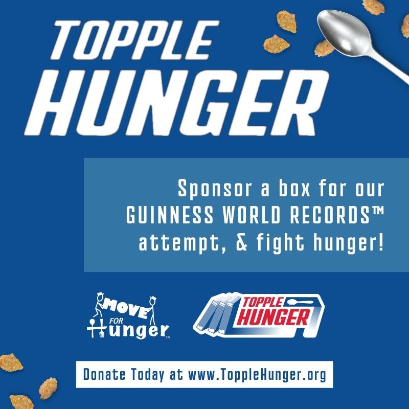 Topple Hunger and Move For Hunger campaign social post 8